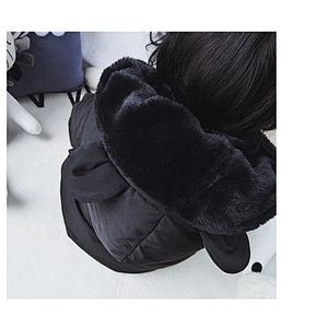 Rabbit Feather Lining Hoodie Light Girls Winter Children Clothes Baby Girl Jacket