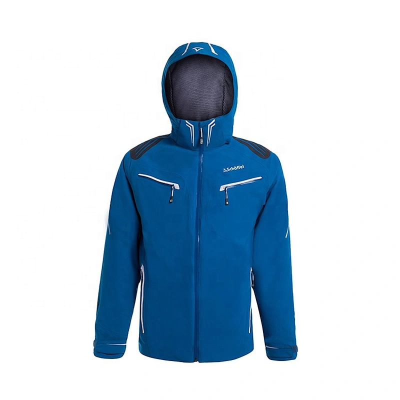 OEM ODM Dark Blue Winter Warm Windbreaker Custom Sports Outdoor Ski Hiking Waterproof Cotton Jacket