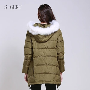 Hiking Windproof Winter Women Down Filling Puffer Jacket Customized
