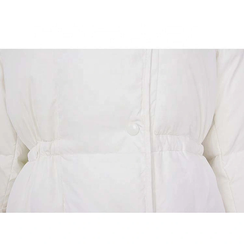 OEM/ODM Customized New Fashion Design Fur Collar White Ladies Winter Duck Down Jacket Long For Women