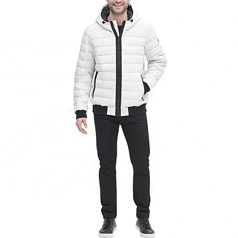 Oem Odm White Puffer Jacket Duck Down Filled Custom Down Jacket