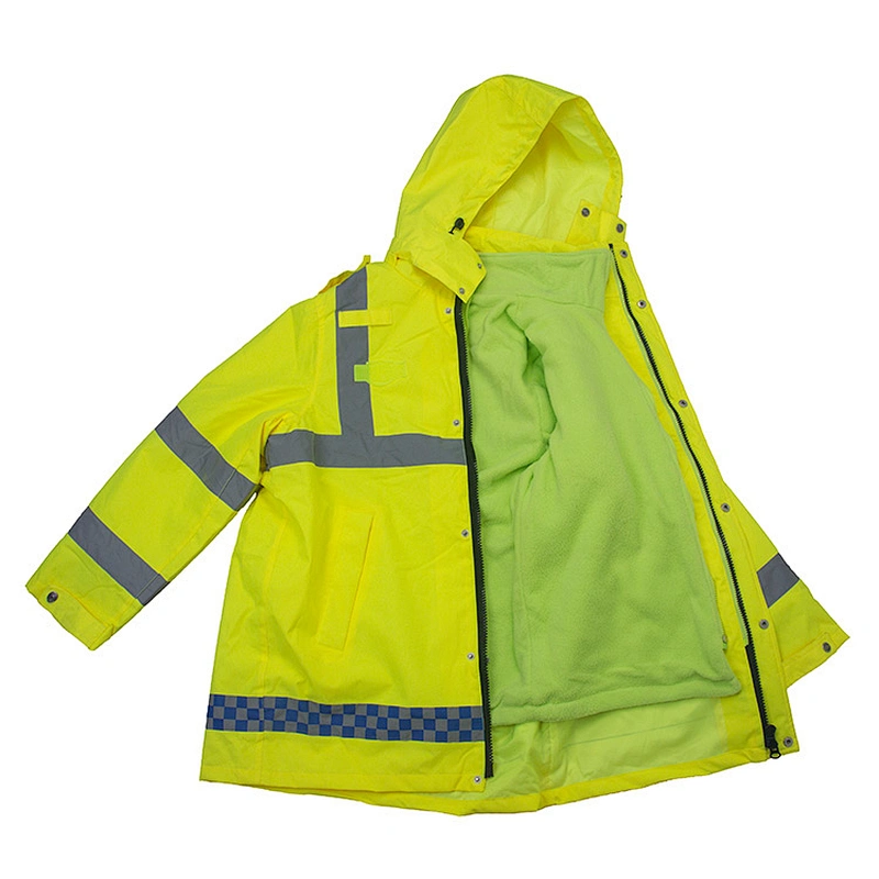 OEM/ODM Windproof Rescue Life Yellow Colour Reflective Jacket Custom Rain Proof High Visibility Reflective Safety Jackets