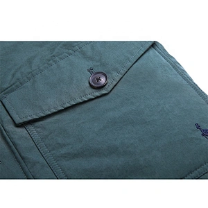 OEM ODM Custom Logo Green Work Long Men'S Winter Parkas Padded Cotton Jacket For Men