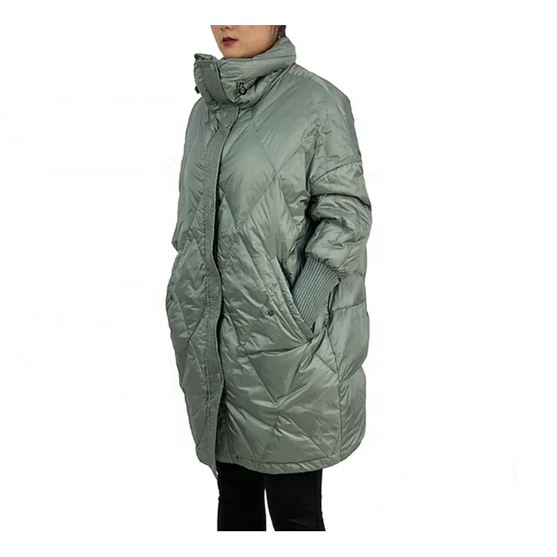 Oem Odm Custom Outerwear Women Down Jackets Long Sleeve Warm Parka Puffer Coat From Ruiniu Factory