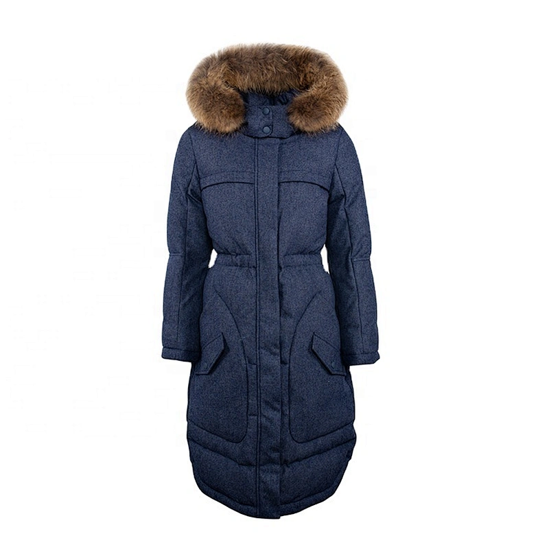High Quality Winter Warm Wool Hoodie Casual Long Quilted Coat Women Winter Thick Jacket