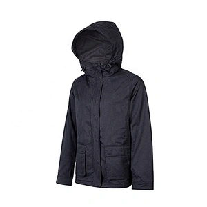 OEM ODM Black Two-Pieces Hoodie Windbreaker Jacket Waterproof Custom Windbreaker Men