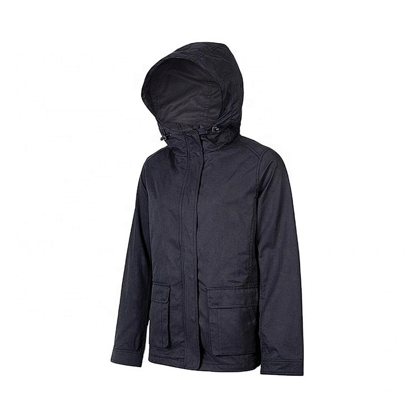 OEM ODM Black Two-Pieces Hoodie Windbreaker Jacket Waterproof Custom Windbreaker Men