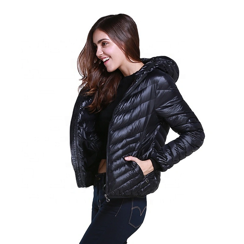 OEM/ODM Winter Short Ultralight Puffer Jacket Custom Logo Duck Down Womens Goose Down Coat