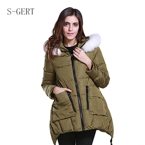Hiking Windproof Winter Women Down Filling Puffer Jacket Customized