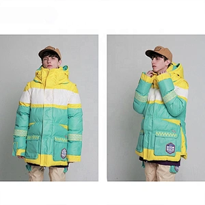 OEM ODM Colourful Warm Snow Ski Suit Jacket Man Down Snowsuit For Adults