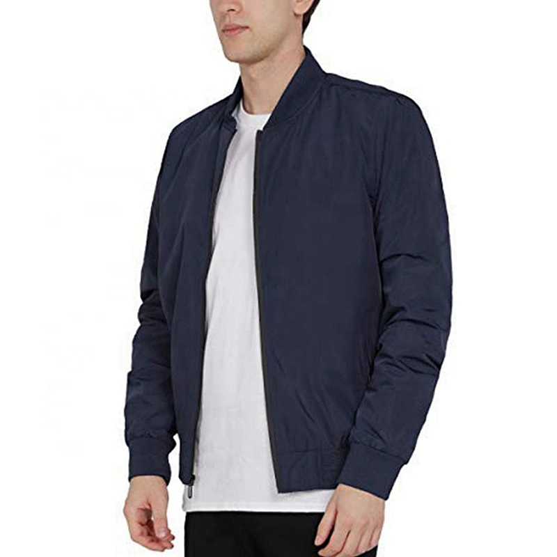 Oem Odm Riding Biker Man Polyester Blue Bomber Jackets
