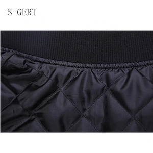 Light No Hood Work Waterproof Polyester Black Winter Cotton Custom Men Bomber Jacket