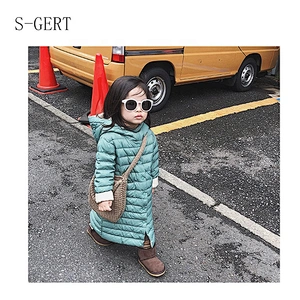 Long Coats Winter Kids Softshell Goose Down Jackets For Girls