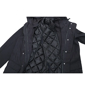 OEM ODM Black Two-Pieces Hoodie Windbreaker Jacket Waterproof Custom Windbreaker Men