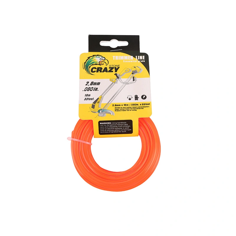 2mm 15m Trimmer Line Monofilament Orange Card Head Packing Hand Held Weeding Machine 52CC Height Adjustable Handles