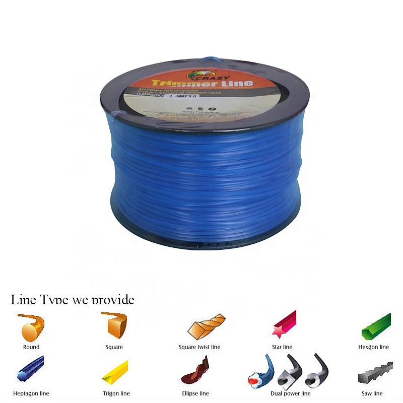 Professional Durable 2.4mm Garden Trimmer Replacement Spool for Weed Eater Grass Brush  Cutter Use Trimmer Line with Multi-Type