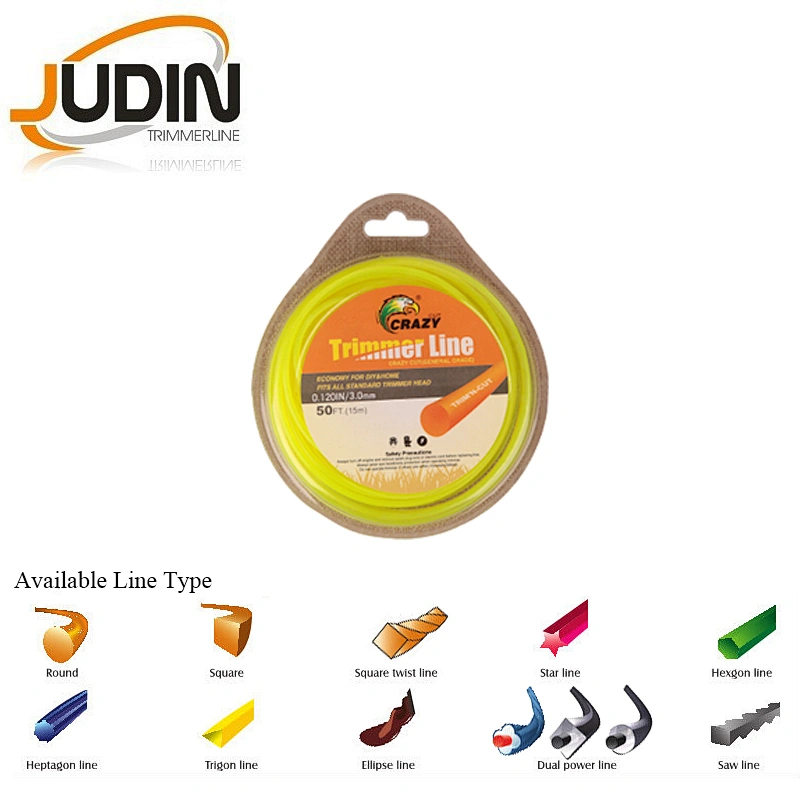 Professional 3mm Nylon Monofilament Trimmer Line Garden Use for Weed Eater in High Quality Economical Grade Colored Trimmer Line