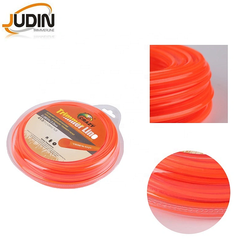 Orange 2.0mm 0.080 inch 1LB pack round grass weeder gasoline grass trimmer line