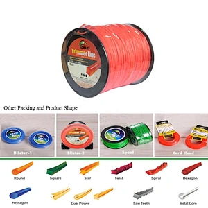Unbreakable Nylon Trimmer Line for Garden Weed Mowing Machine Grass Brush Cutter Spare Parts Replace 3LB Spool Packing