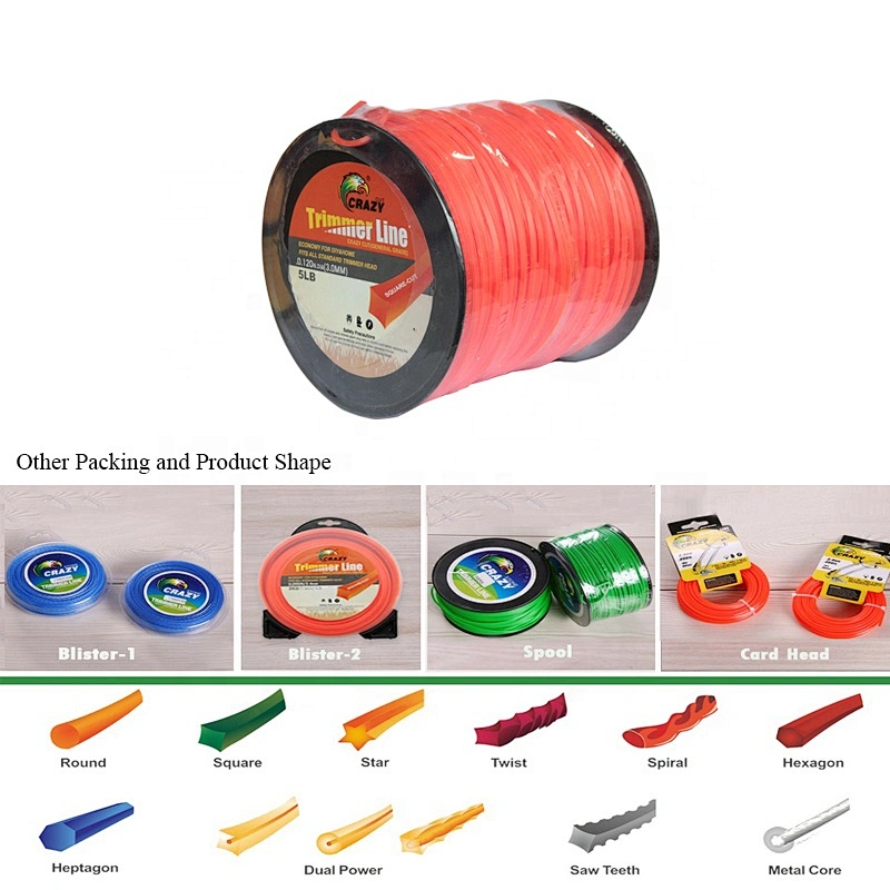 Unbreakable Nylon Trimmer Line for Garden Weed Mowing Machine Grass Brush Cutter Spare Parts Replace 3LB Spool Packing