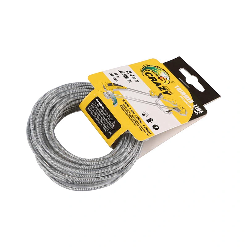 2.4mm Linea de Desbrozadora Metal Core Trimmer Line