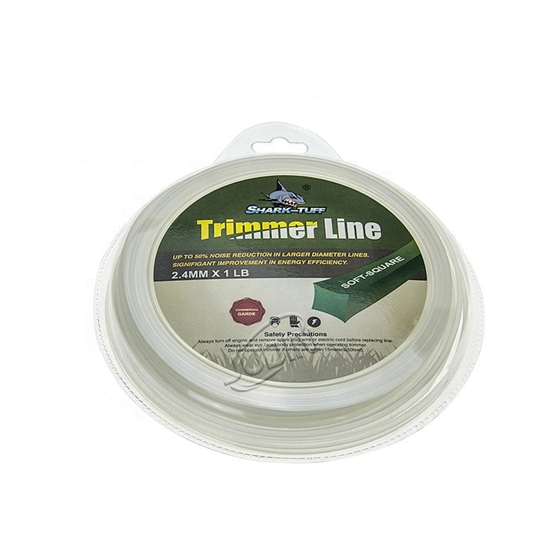 High Quality 100% Nylon lines 2.4MM  1LB Square Cord  Roll For Brush Cutter Trimmer Line