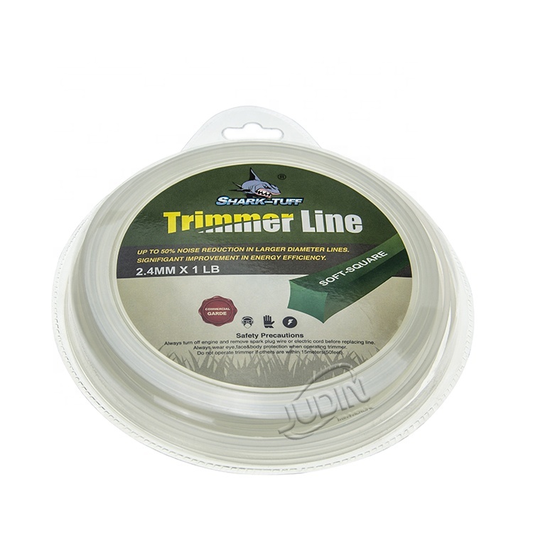 Garden Tool spare parts Grass trimmer line Square shape Green 1 LB grass cutter nylon trimmer line