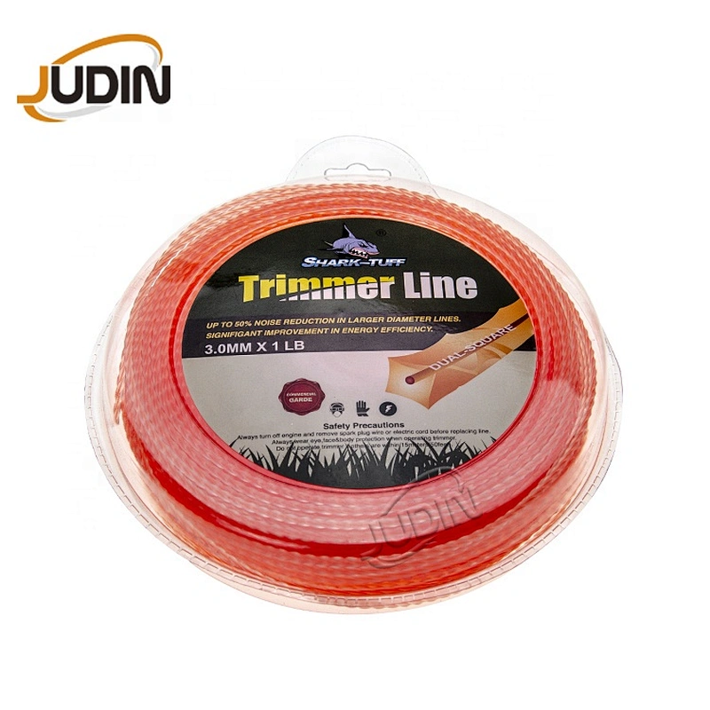 Brush cutter spare parts Dual-square shape Grass string trimmer  line  4mm  nylon trimmer line  for lawn mower trimmer line