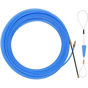 Electrical Fiberglass Fish Tape Case Wire Puller with 1pcs Fastener tool 4.3mm x 82 Feet/Up Nylon Fish Tape