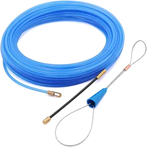 Electrical Fiberglass Fish Tape Case Wire Puller with 1pcs Fastener tool 4.3mm x 82 Feet/Up Nylon Fish Tape