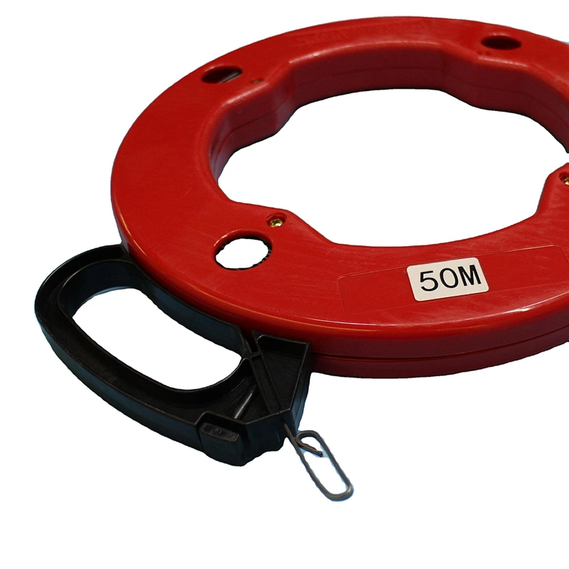 Steel Wire Fish Tape 25m,50m electric puller tools cable wire pullerele ctricians wire cable puller red fishing tape