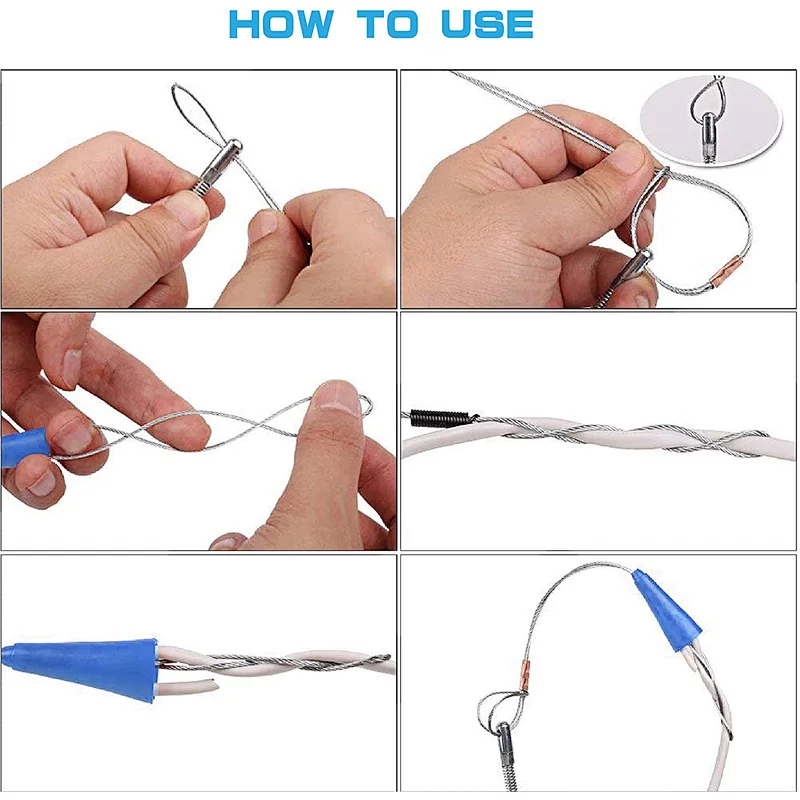 cable puller tool fiberglass cable push pullers duct snake rodder fish tape thread pom fish tape draw electric cable puller