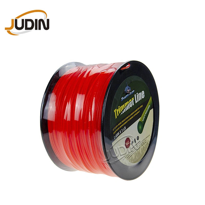 2.4mm*3LB Trimmer Line Heavy-Duty Trimmer Line  Round Spool Red String Trimmer Line Cord Weed Eater