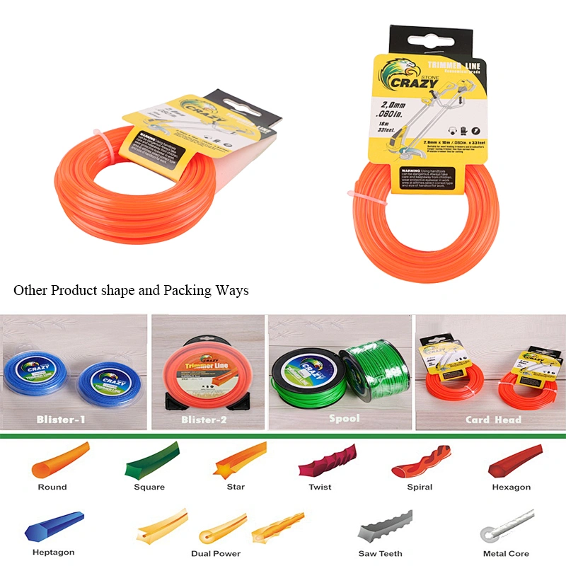 Lawn Mower Head Spare Part Trimmer Line 2.0mm* 15m