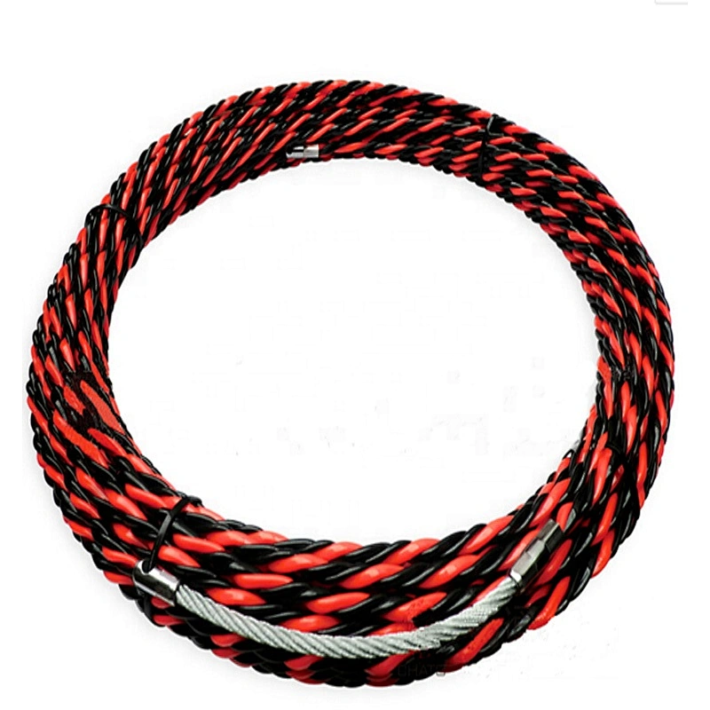 PET 3 Core Fish Tape Fish Tape 30m Colorful Core Braid Nylon Cable Puller Fish Tape with tube