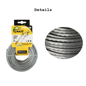 Replacement Efficient Metal Trimmer Line Grass Cut for Garden Brush Weed Eater 3.5mm Saw Teeth Nylon Durable OEM Strimmer Line