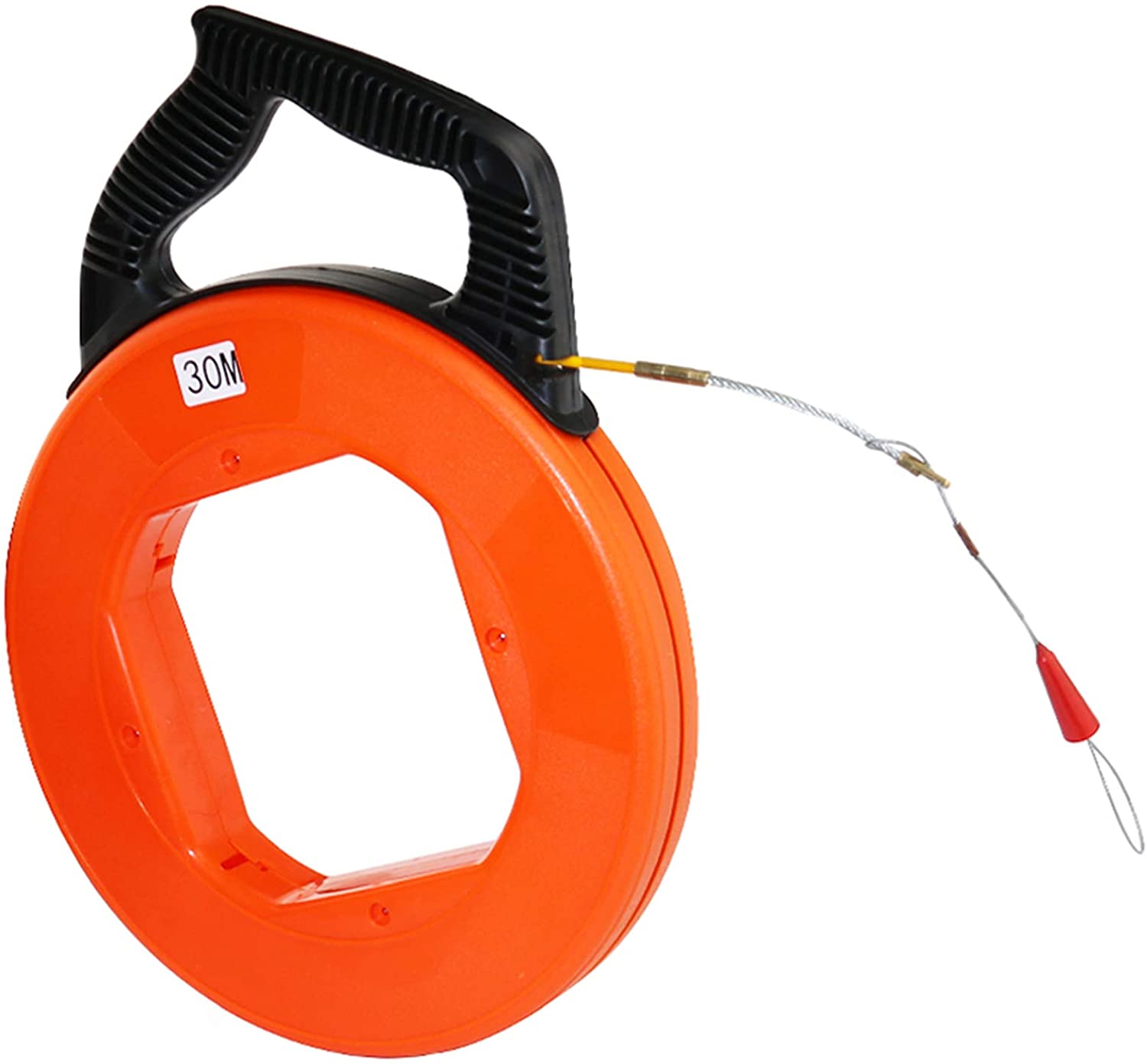 Fish Tape Fiberglass Wire Puller Electrical Metal Fish Tape Reel Great for Wire Cable Line Orang Cable Puller