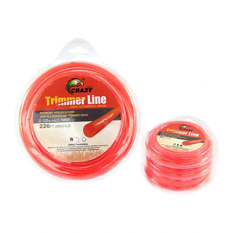 2.7mm*1LB blister pack Grass Trimmer Spare Part  Nylon String Trimmer Line