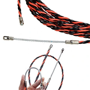 6.5mm Wire Fish Tape Nylon Cable Puller Wire Fiberglass Wire Cable Electrical Plastic Pulling from 15m-30m