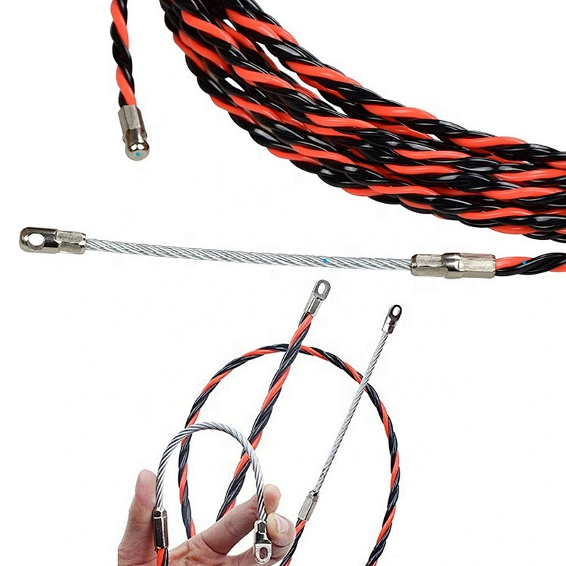 6.5mm Wire Fish Tape Nylon Cable Puller Wire Fiberglass Wire Cable Electrical Plastic Pulling from 15m-30m