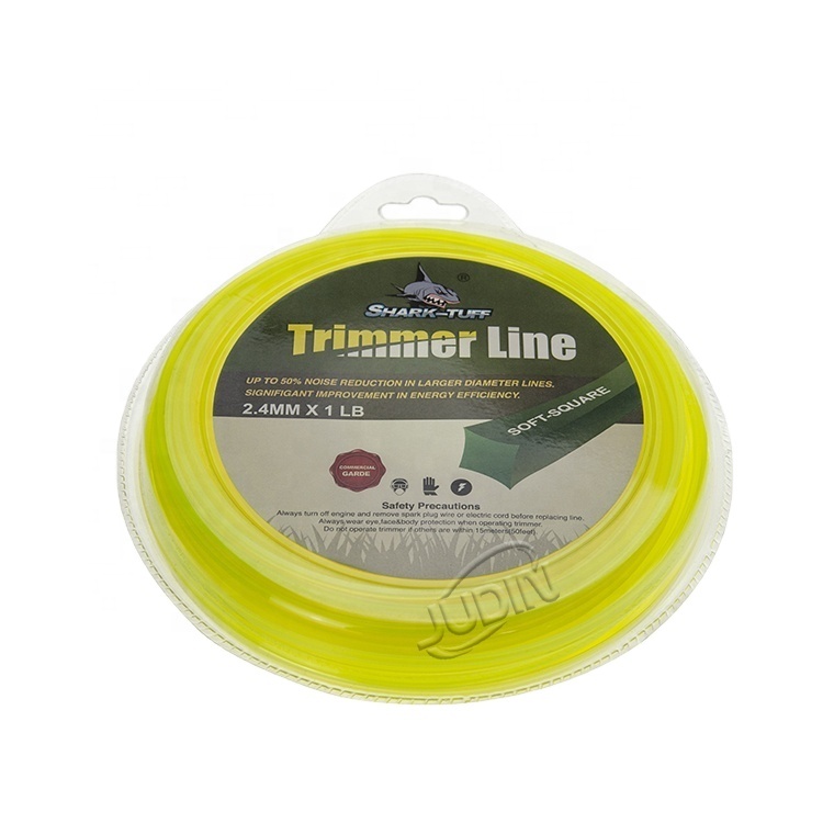 Brush cutter spare parts  Round shape 2.4 mm 1 LB fluorescent nylon line for grass weeder gasoline