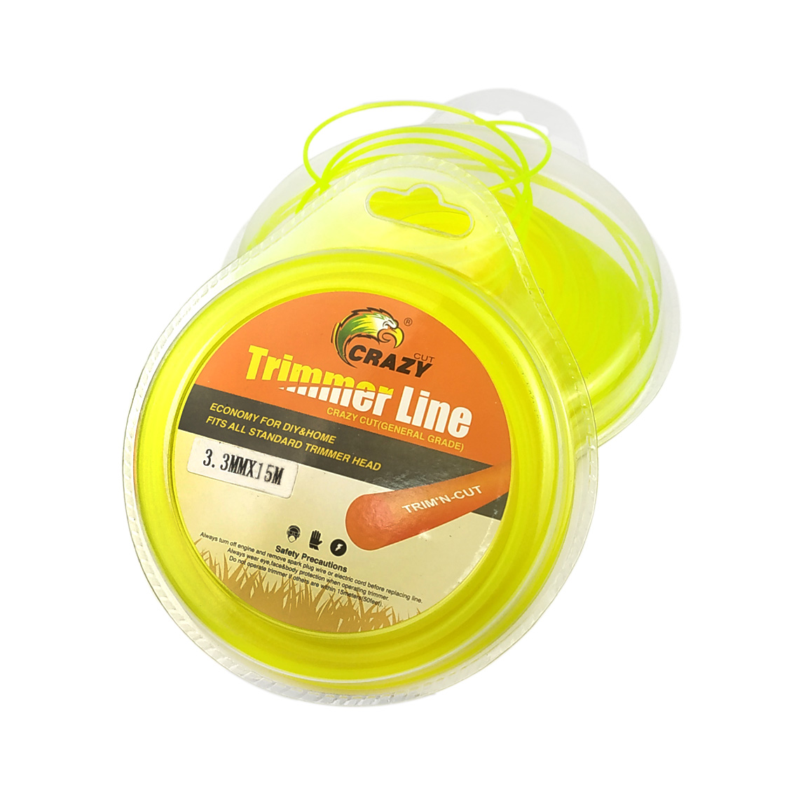 3.3mm*15m blister Nylon Trimmer Line Brush Cutter Spare Parts String trimmer line replacement Grass cutter  Cutting String Trimmer Line