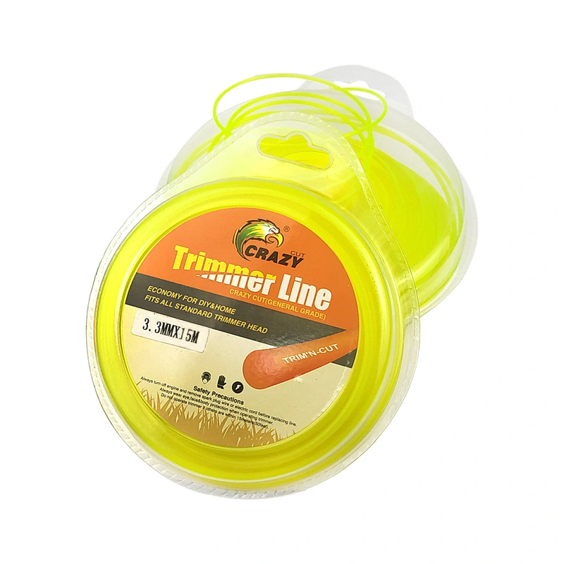 3.3mm*15m blister Nylon Trimmer Line Brush Cutter Spare Parts String trimmer line replacement Grass cutter  Cutting String Trimmer Line