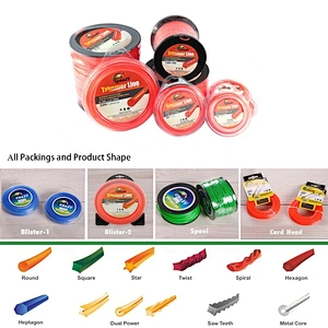 Specialized 1.3-4.0mm Red All Shapes Nylon Bulk Trimmer Line Garden for Weed Eater Machine Hard Material String Strimmer Line