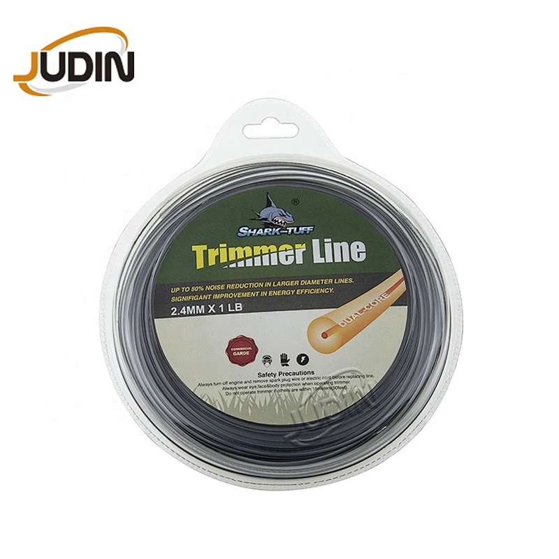 Garden tool spare parts Duo-round shape 2.4 mm 0.095'' Grass Nylon line Brush Cutter trimmer line for lawn mower
