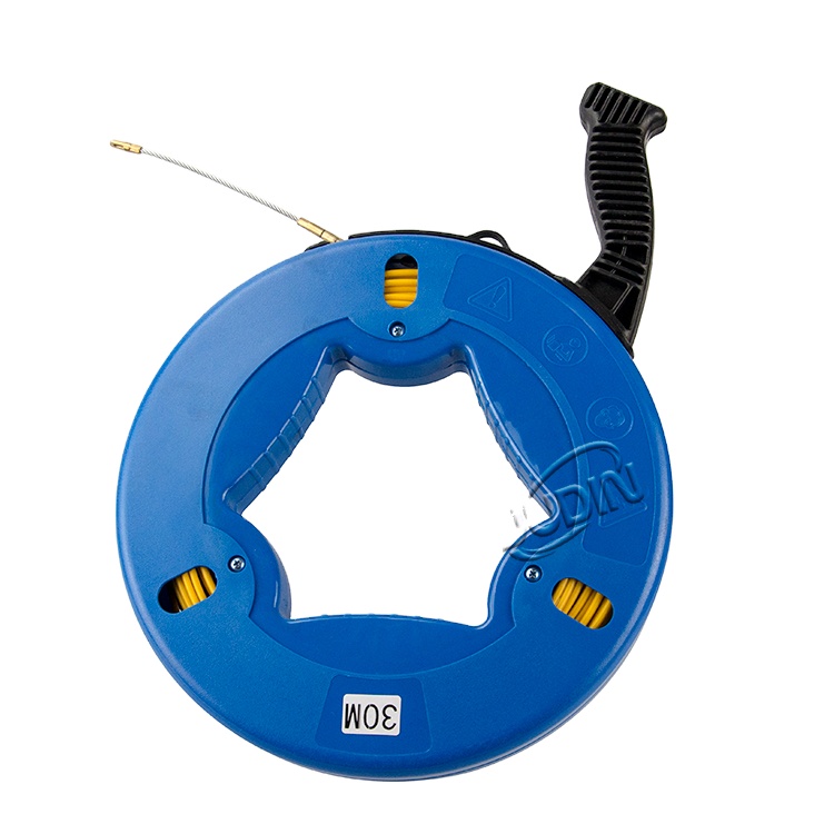 4mmx30M 5/32 Inch,150FT Fiberglass Wire Cable Electrical Fish Tape Reel, Fiberglass Wall line Reel Fishtape Puller Fish Tape