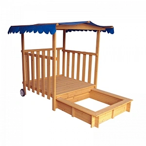 Kids Cabana Retractable Sandbox Playhouse With Canopy