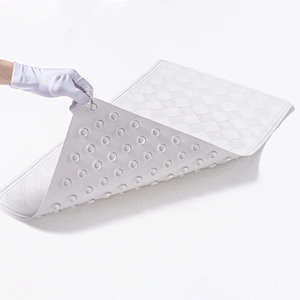 High quality bathroom silicone non-slip mat, baby bath mat with suction cup