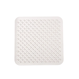 New square bath mat with suction cup can be customized baby rubber bath mat