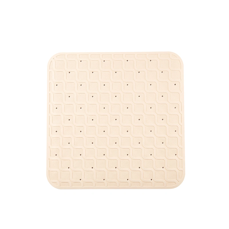 New square bath mat with suction cup can be customized baby rubber bath mat